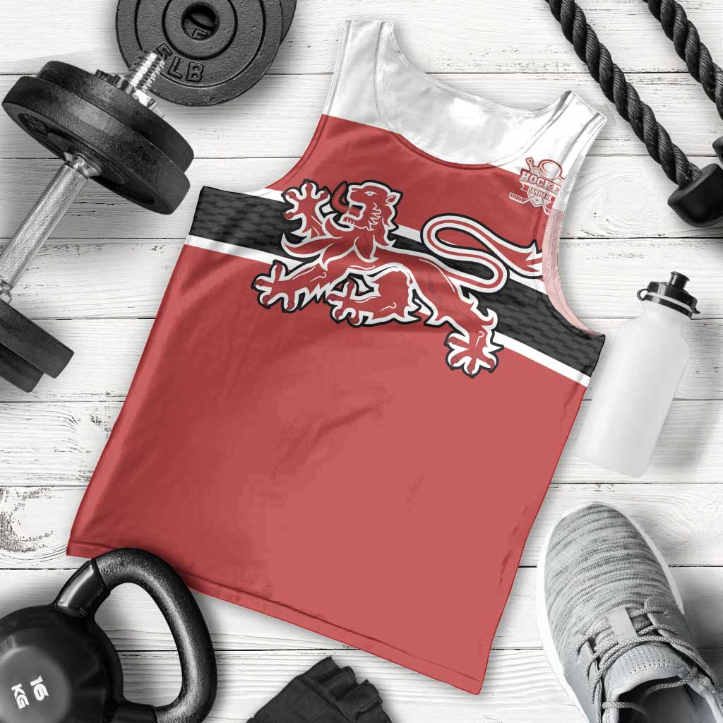 Custom Denmark Ice Hockey 2026 Men Tank Top Fight for Glory Red Jersey