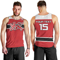 Custom Denmark Ice Hockey 2026 Men Tank Top Fight for Glory Red Jersey