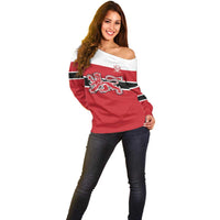 Custom Denmark Ice Hockey 2026 Off Shoulder Sweater Fight for Glory Red Jersey