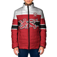 Custom Denmark Ice Hockey 2026 Padded Jacket Fight for Glory Red Jersey