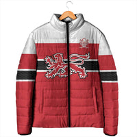 Custom Denmark Ice Hockey 2026 Padded Jacket Fight for Glory Red Jersey