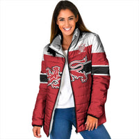 Custom Denmark Ice Hockey 2026 Padded Jacket Fight for Glory Red Jersey
