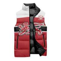 Custom Denmark Ice Hockey 2026 Sleeveless Puffer Jacket Fight for Glory Red Jersey