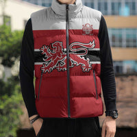 Custom Denmark Ice Hockey 2026 Sleeveless Puffer Jacket Fight for Glory Red Jersey