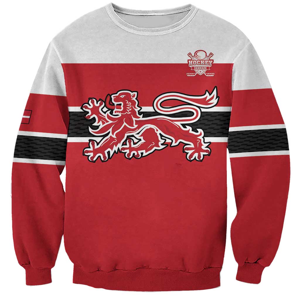 Custom Denmark Ice Hockey 2026 Sweatshirt Fight for Glory Red Jersey