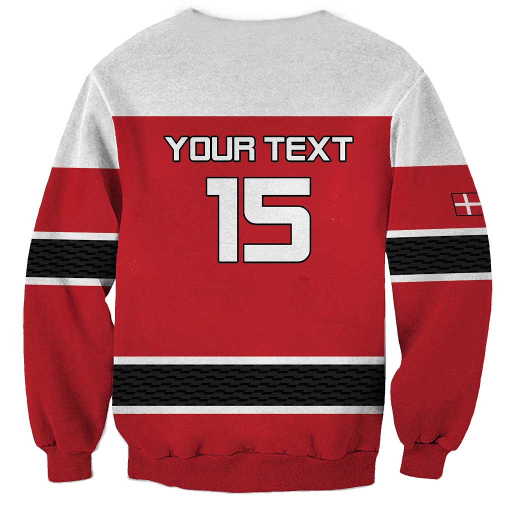 Custom Denmark Ice Hockey 2026 Sweatshirt Fight for Glory Red Jersey