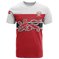 Custom Denmark Ice Hockey 2026 T Shirt Fight for Glory Red Jersey