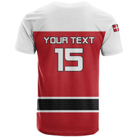 Custom Denmark Ice Hockey 2026 T Shirt Fight for Glory Red Jersey