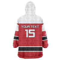 Custom Denmark Ice Hockey 2026 Wearable Blanket Hoodie Fight for Glory Red Jersey