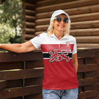 Custom Denmark Ice Hockey 2026 Women Polo Shirt Fight for Glory Red Jersey