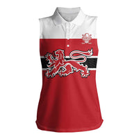 Custom Denmark Ice Hockey 2026 Women Sleeveless Polo Shirt Fight for Glory Red Jersey
