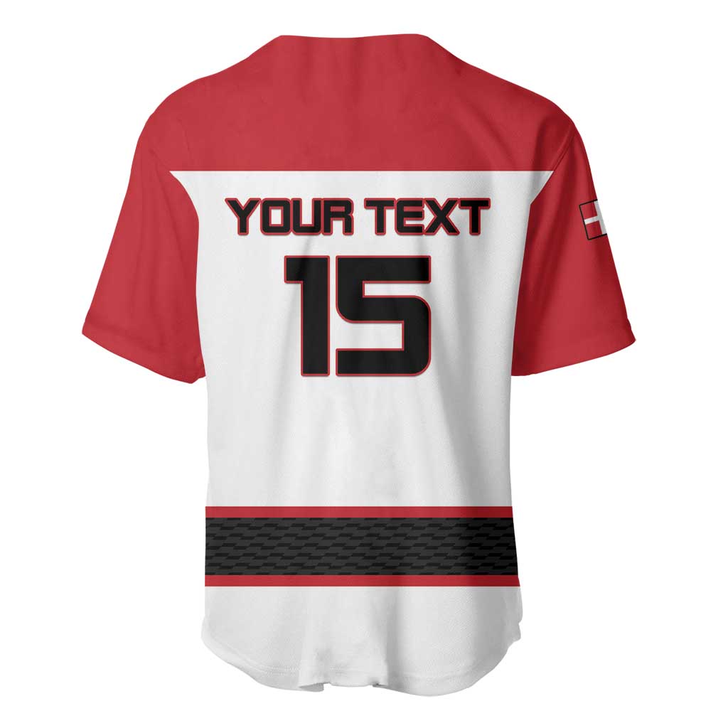 Custom Denmark Ice Hockey 2026 Baseball Jersey Fight for Glory White Jersey