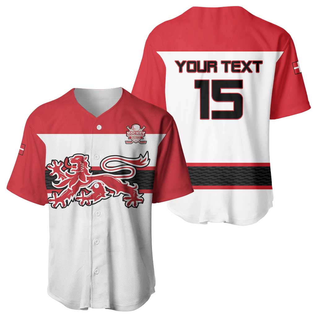 Custom Denmark Ice Hockey 2026 Baseball Jersey Fight for Glory White Jersey