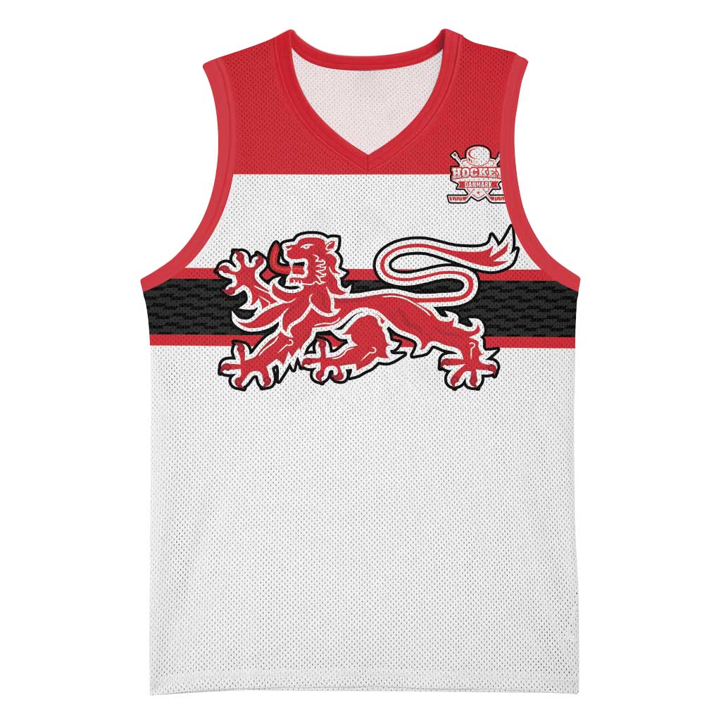 Custom Denmark Ice Hockey 2026 Basketball Jersey Fight for Glory White Jersey