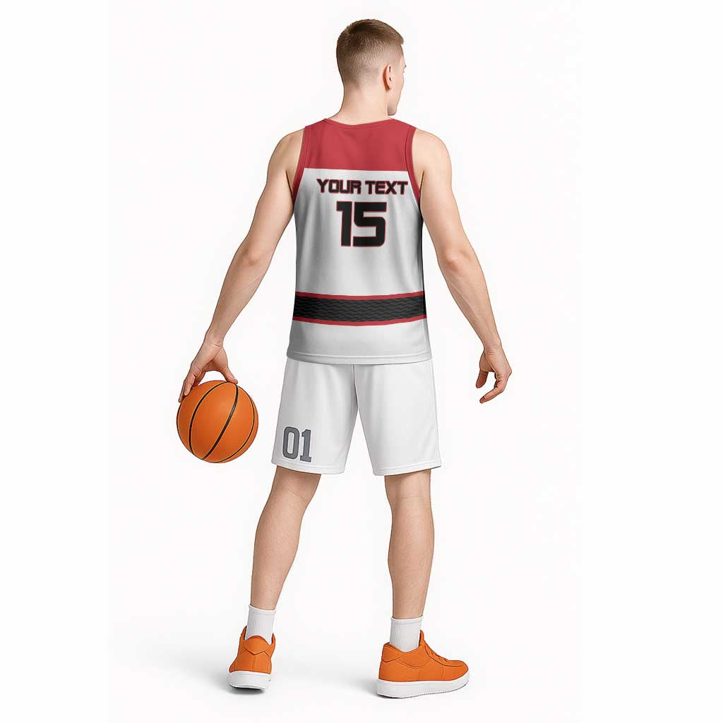 Custom Denmark Ice Hockey 2026 Basketball Jersey Fight for Glory White Jersey