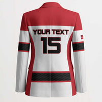 Custom Denmark Ice Hockey 2026 Blazer Fight for Glory White Jersey