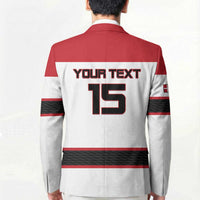 Custom Denmark Ice Hockey 2026 Blazer Fight for Glory White Jersey