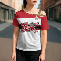 Custom Denmark Ice Hockey 2026 Cross Shoulder Shirt Fight for Glory White Jersey