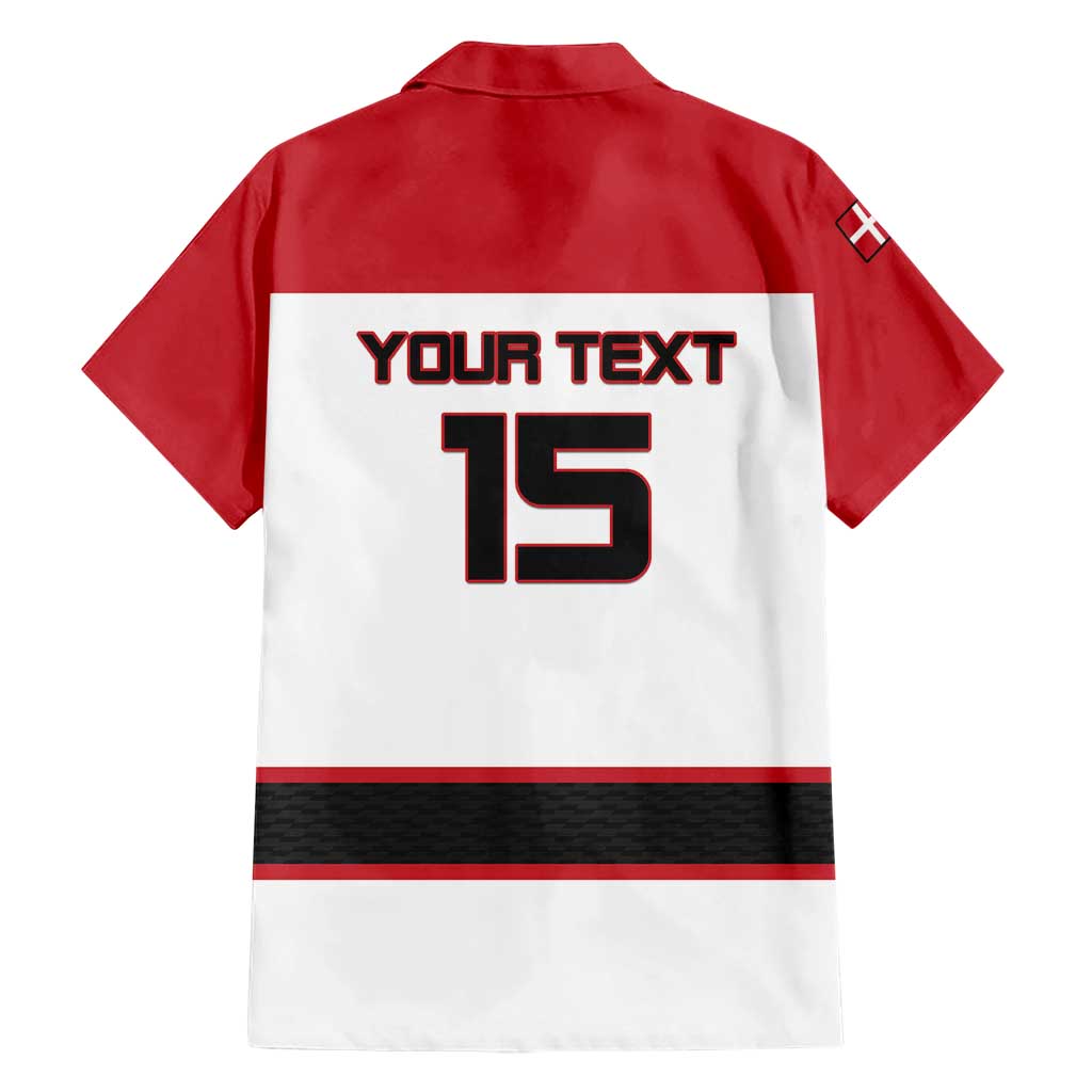 Custom Denmark Ice Hockey 2026 Hawaiian Shirt Fight for Glory White Jersey