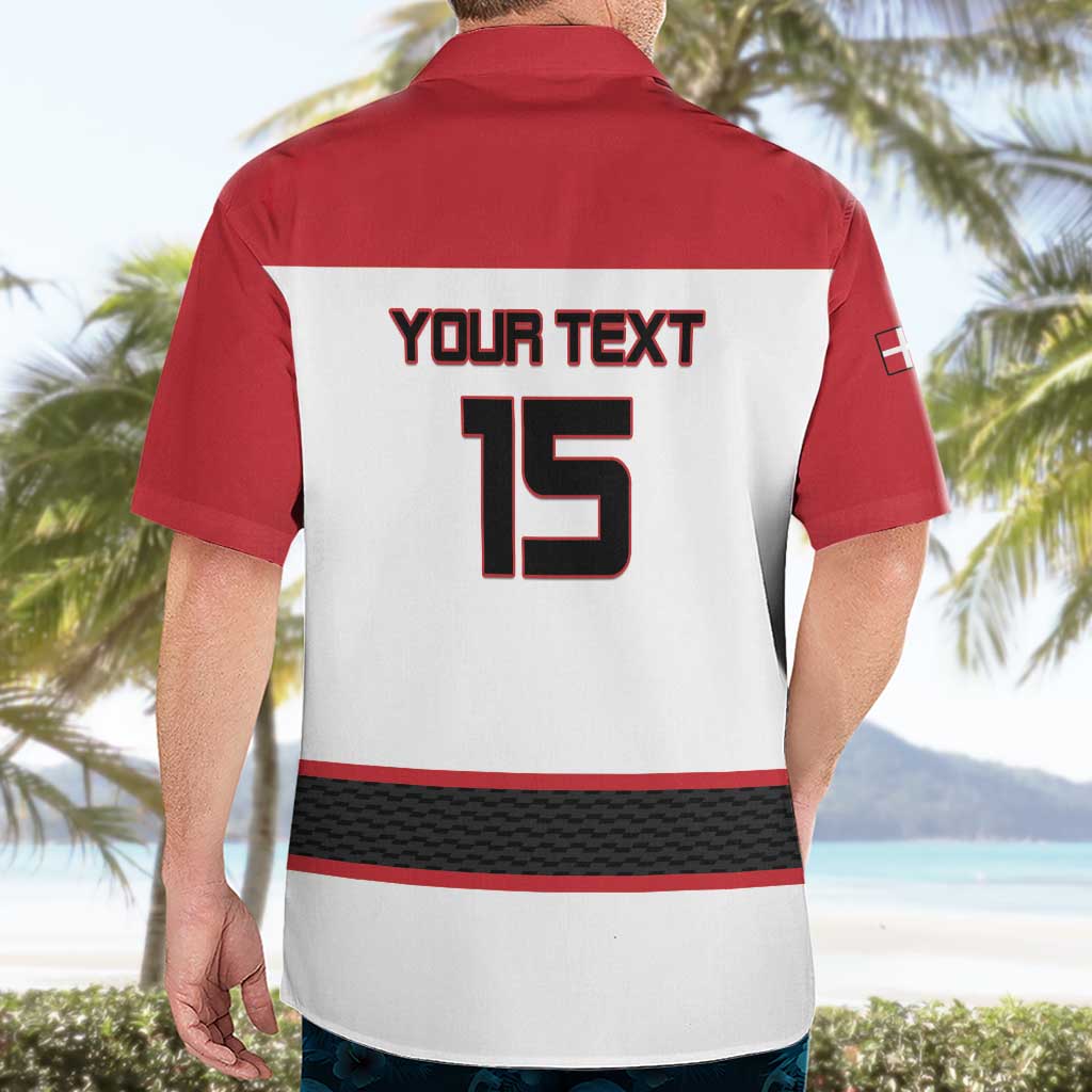 Custom Denmark Ice Hockey 2026 Hawaiian Shirt Fight for Glory White Jersey