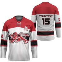 Custom Denmark Ice Hockey 2026 Hockey Jersey Fight for Glory White Jersey