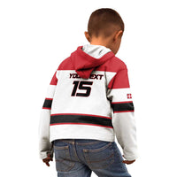 Custom Denmark Ice Hockey 2026 Kid Hoodie Fight for Glory White Jersey