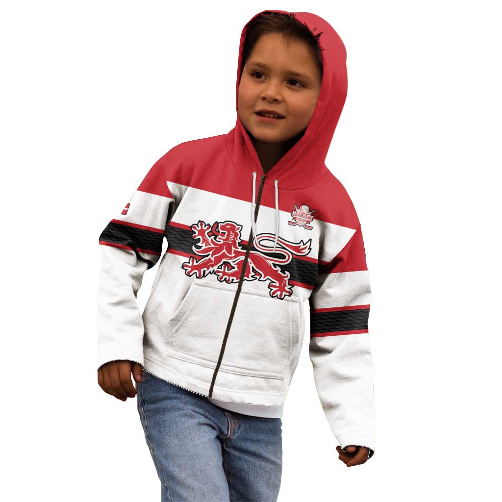 Custom Denmark Ice Hockey 2026 Kid Hoodie Fight for Glory White Jersey
