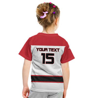 Custom Denmark Ice Hockey 2026 Kid T Shirt Fight for Glory White Jersey