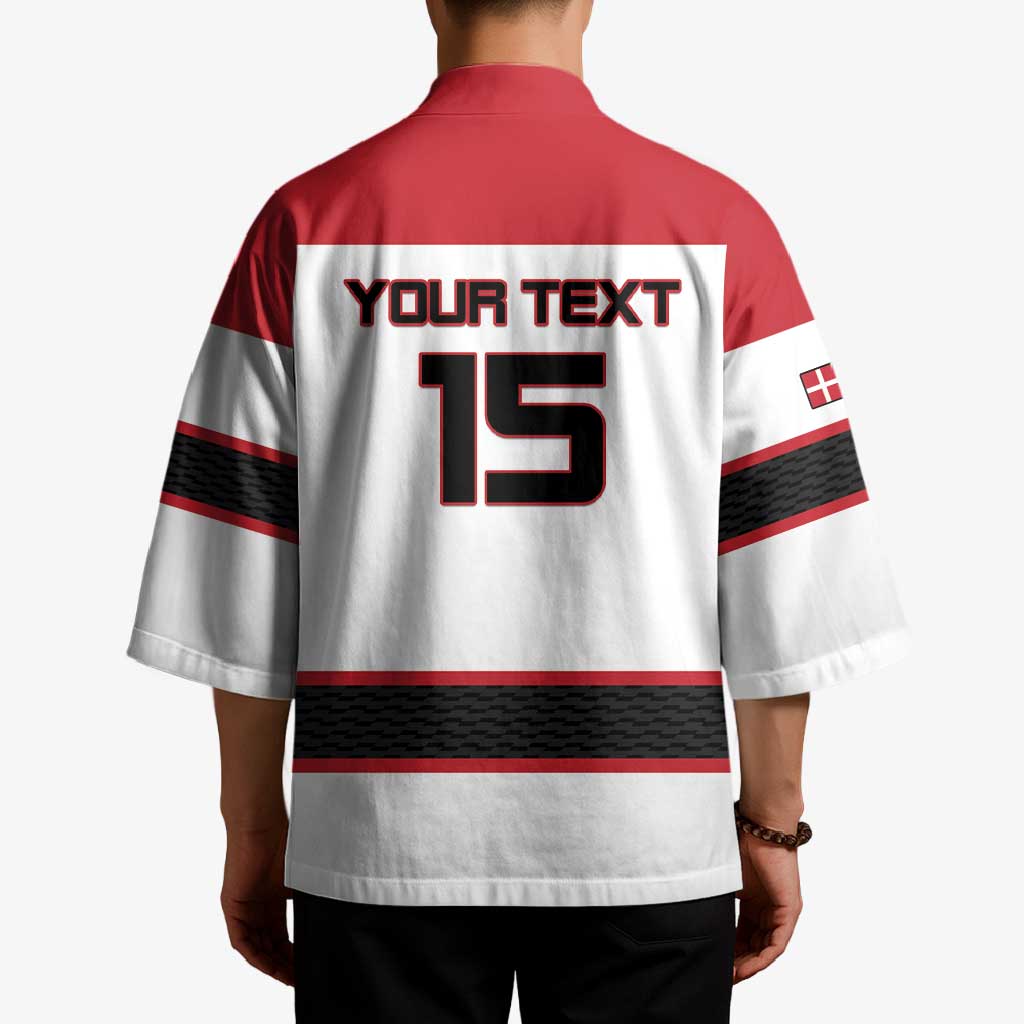 Custom Denmark Ice Hockey 2026 Kimono Fight for Glory White Jersey
