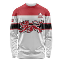 Custom Denmark Ice Hockey 2026 Long Sleeve Shirt Fight for Glory White Jersey