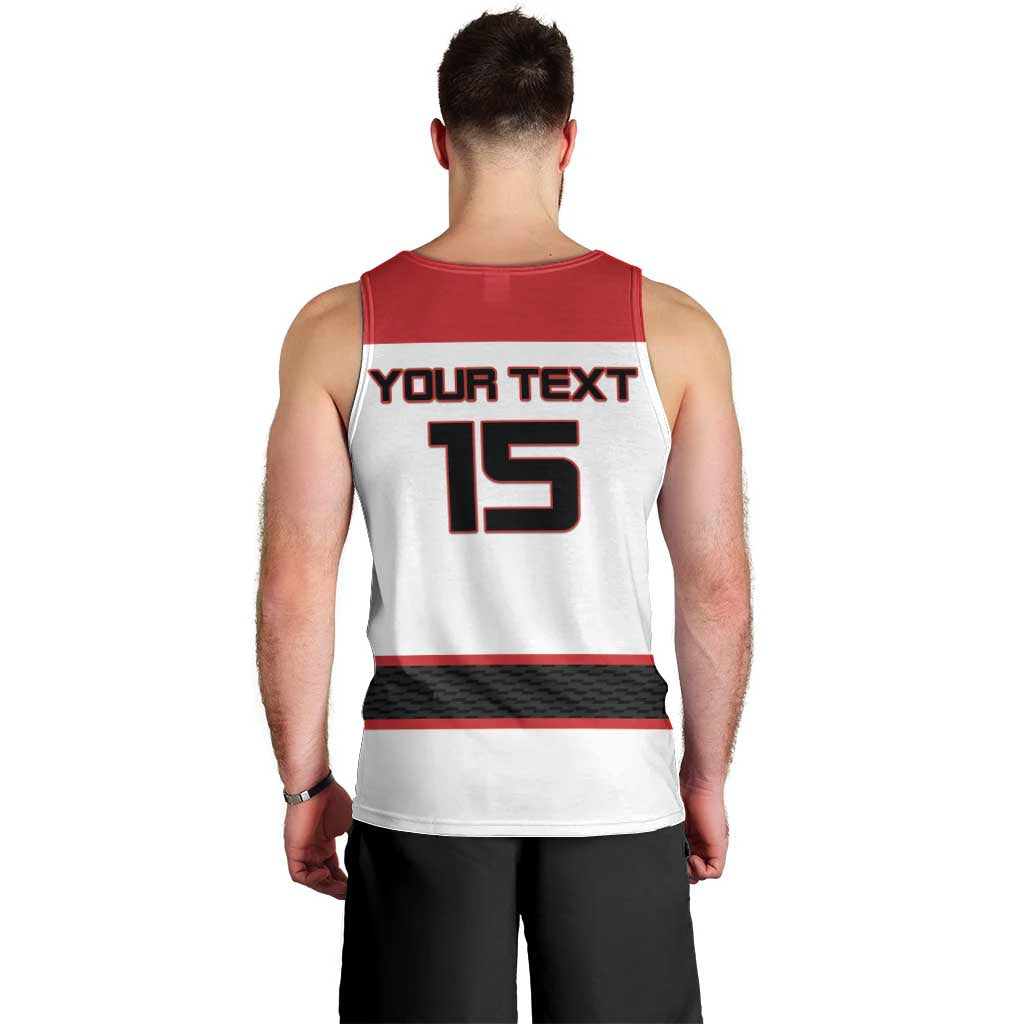 Custom Denmark Ice Hockey 2026 Men Tank Top Fight for Glory White Jersey