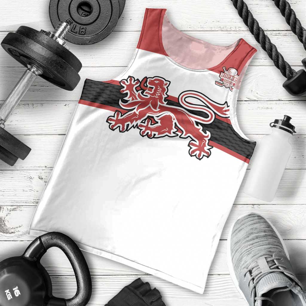 Custom Denmark Ice Hockey 2026 Men Tank Top Fight for Glory White Jersey