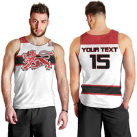 Custom Denmark Ice Hockey 2026 Men Tank Top Fight for Glory White Jersey