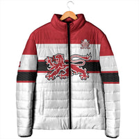 Custom Denmark Ice Hockey 2026 Padded Jacket Fight for Glory White Jersey