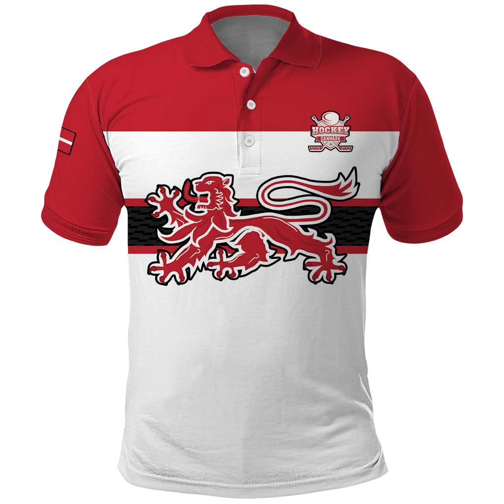 Custom Denmark Ice Hockey 2026 Polo Shirt Fight for Glory White Jersey