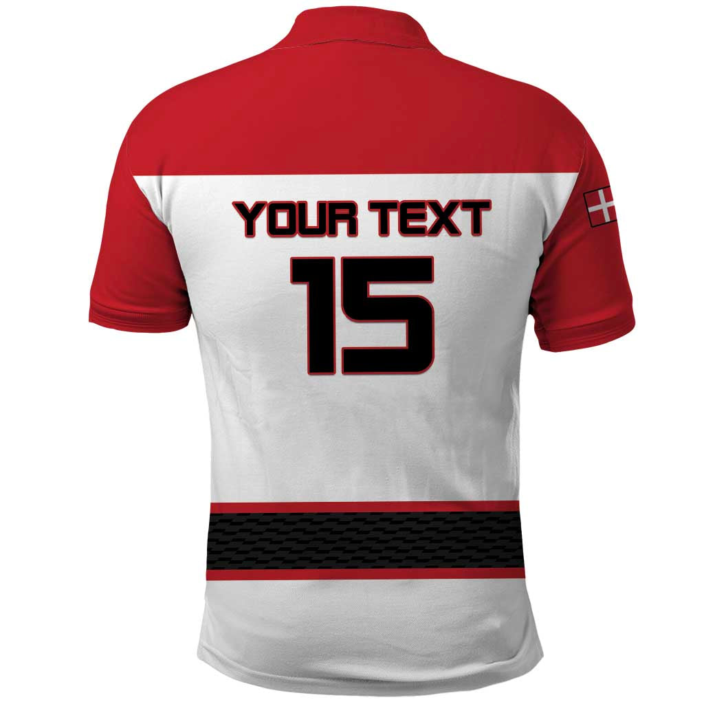 Custom Denmark Ice Hockey 2026 Polo Shirt Fight for Glory White Jersey