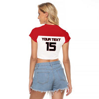 Custom Denmark Ice Hockey 2026 Raglan Cropped T Shirt Fight for Glory White Jersey