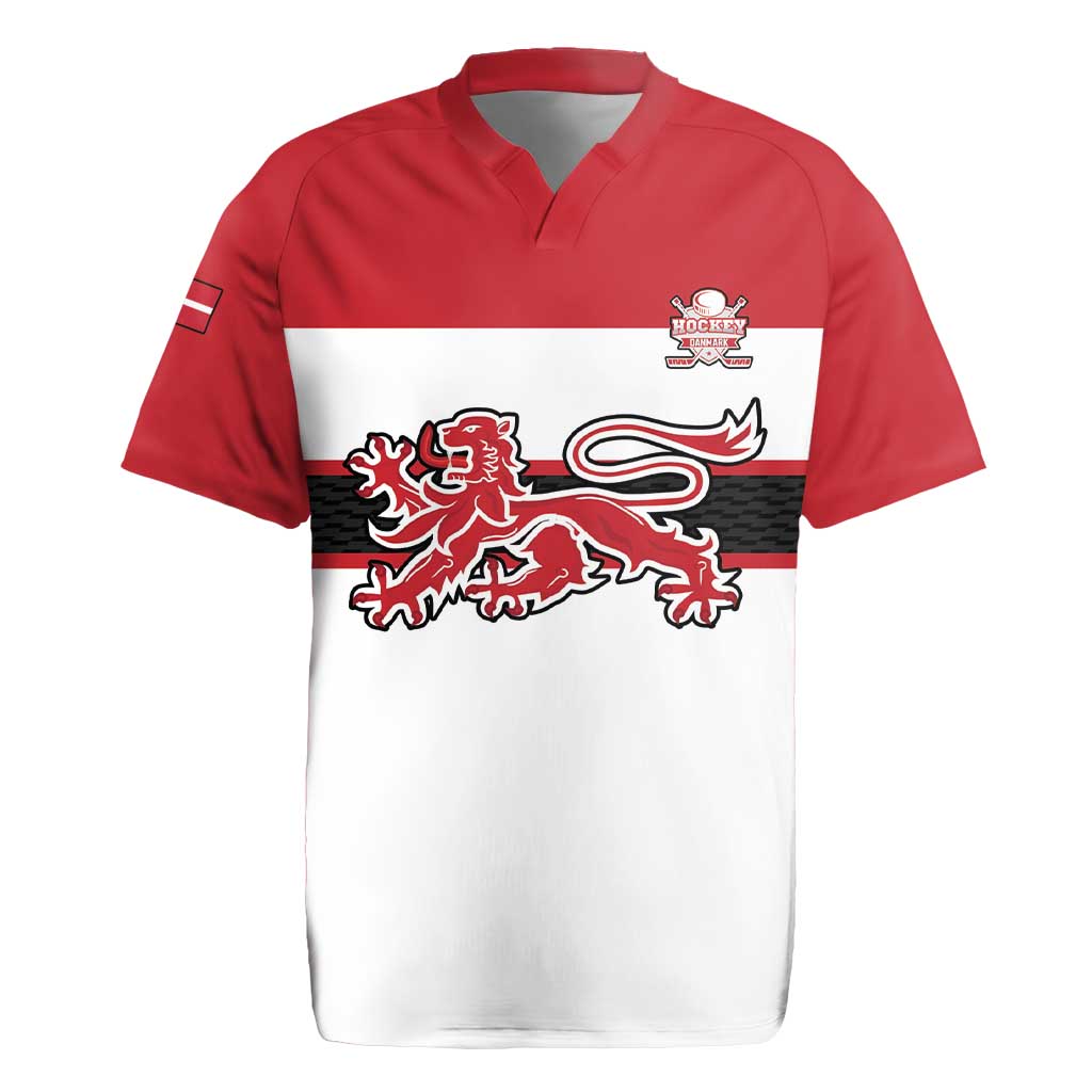 Custom Denmark Ice Hockey 2026 Rugby Jersey Fight for Glory White Jersey
