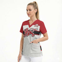 Custom Denmark Ice Hockey 2026 Scrub Top Fight for Glory White Jersey