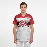 Custom Denmark Ice Hockey 2026 Scrub Top Fight for Glory White Jersey