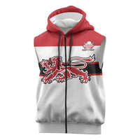 Custom Denmark Ice Hockey 2026 Sleeveless Zip Hoodie Fight for Glory White Jersey