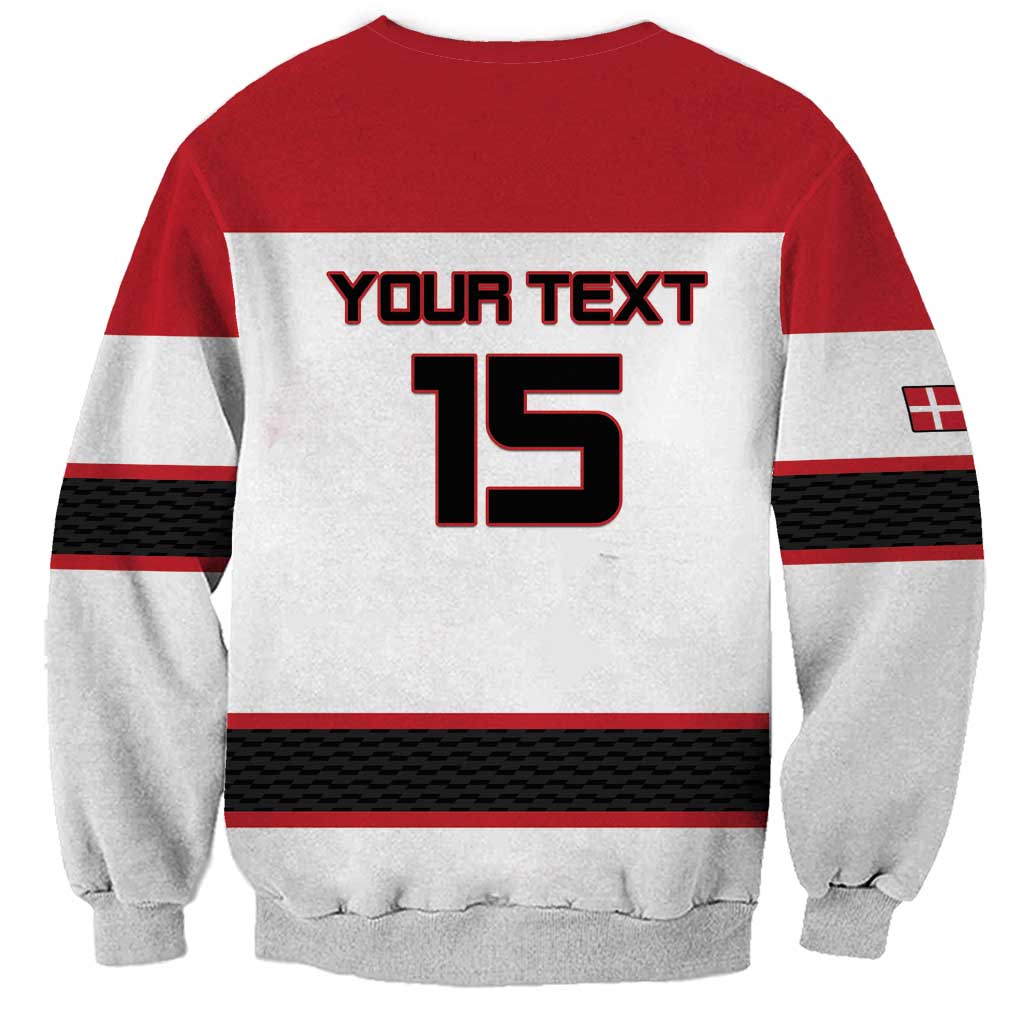Custom Denmark Ice Hockey 2026 Sweatshirt Fight for Glory White Jersey