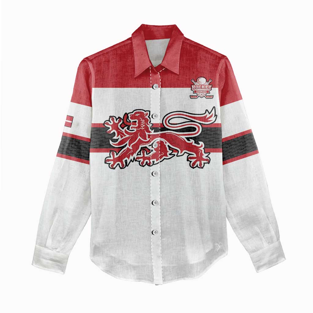 Custom Denmark Ice Hockey 2026 Women Casual Shirt Fight for Glory White Jersey