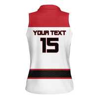 Custom Denmark Ice Hockey 2026 Women Sleeveless Polo Shirt Fight for Glory White Jersey