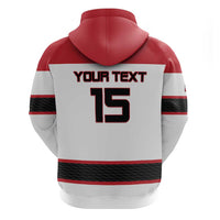 Custom Denmark Ice Hockey 2026 Zip Hoodie Fight for Glory White Jersey