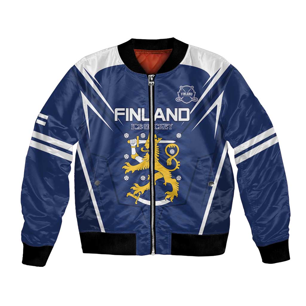 Custom Finland Ice Hockey 2026 Bomber Jacket Suomi Suomi Suomi