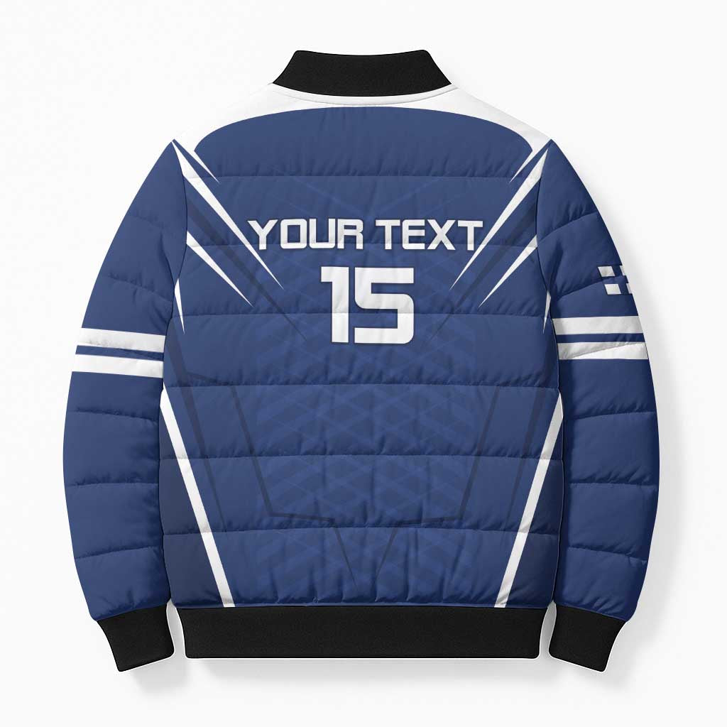 Custom Finland Ice Hockey 2026 Bomber Puffer Jacket Suomi Suomi Suomi