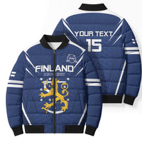 Custom Finland Ice Hockey 2026 Bomber Puffer Jacket Suomi Suomi Suomi