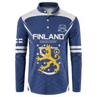 Custom Finland Ice Hockey 2026 Button Sweatshirt Suomi Suomi Suomi