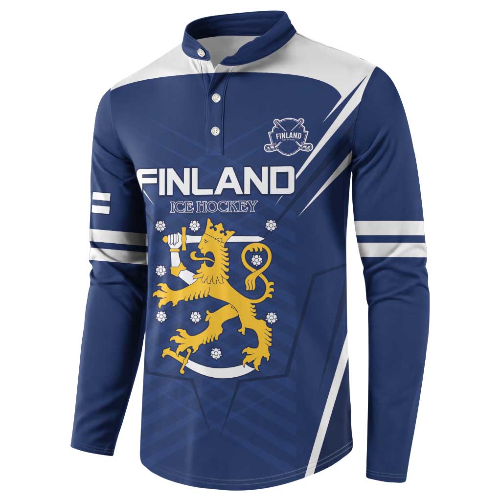 Custom Finland Ice Hockey 2026 Button Sweatshirt Suomi Suomi Suomi